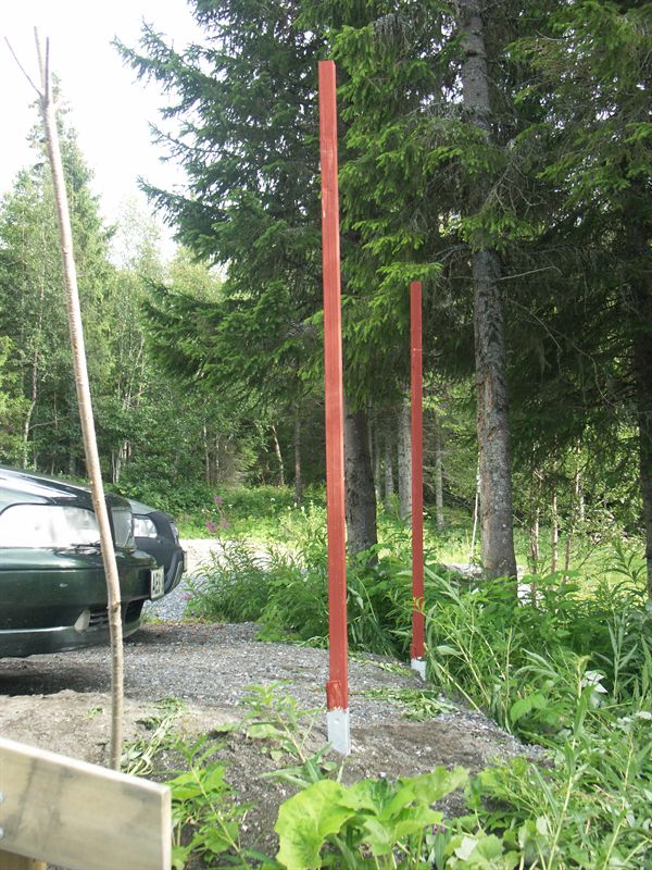 Markeringar f�r hur l�ngt fram man kan parkera