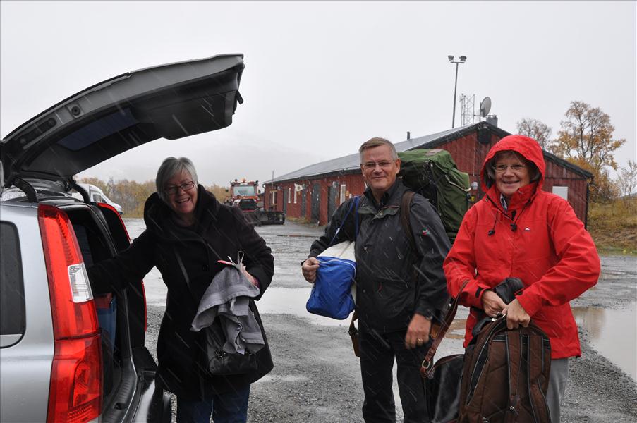 Framme i Storulv�n. Sn�blandat regn.