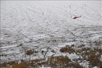 Helikoptern passerade nedanfr oss