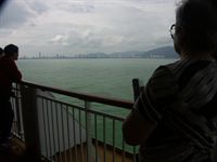 H�r siktar vi Georgetown p� Penang