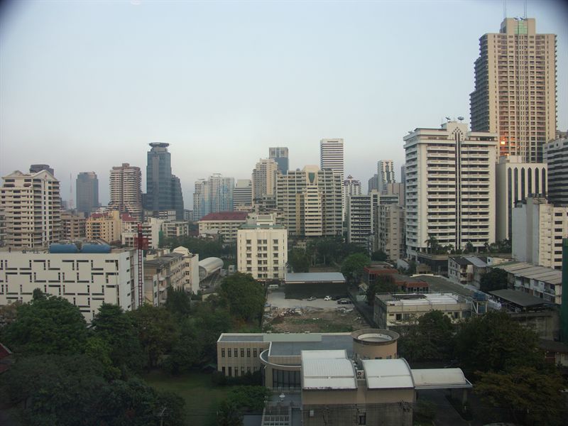 Utsikt fr�n hotellrummet i Bangkok