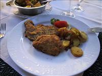 V�r f�rsta och enda wienerschnitzel under resan