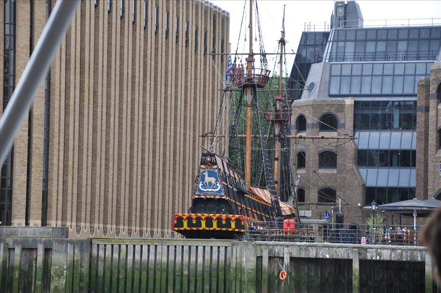Kopia av the Golden Hinde, Francis Drake's skepp i Southwark