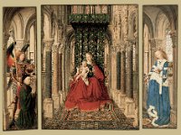 Alter Meister: Jan van Eyck - triptyk visar jungfru Maria med barnet