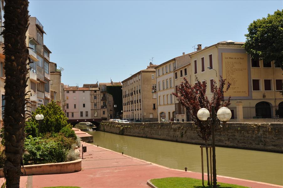 Canal Roubine mitt i Narbonne