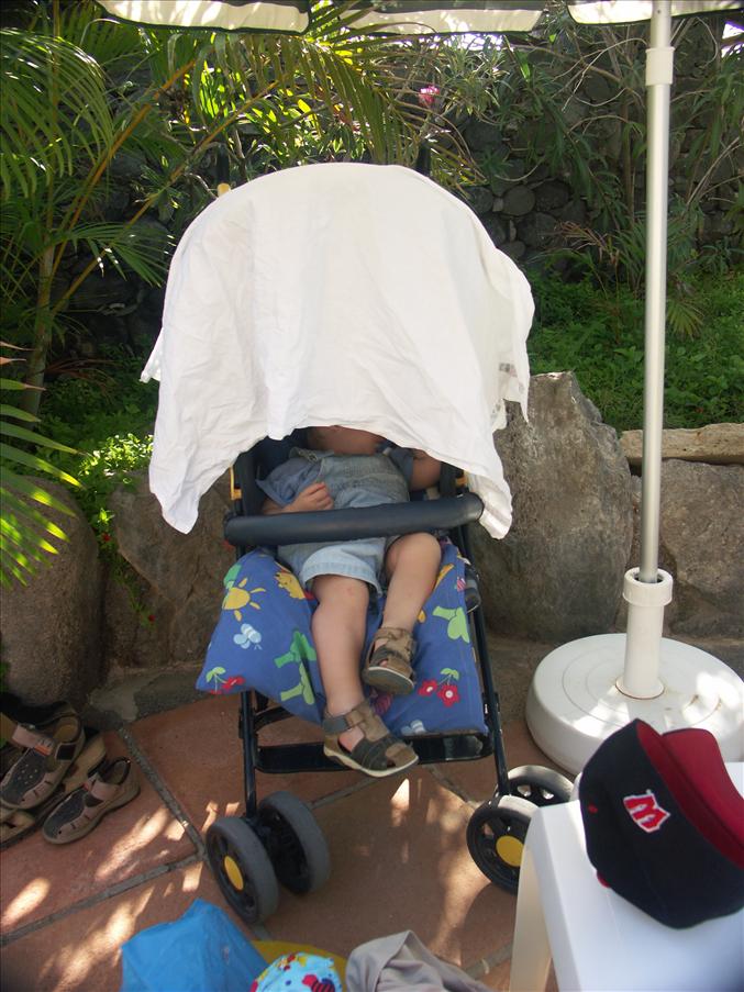Lucas tog sig en ordentlig sovpaus