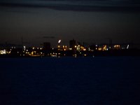 Oxelösunds järnverk och raffinaderi by night