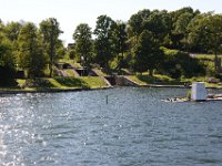 Fem slussar efter sjön Boren innan Motala