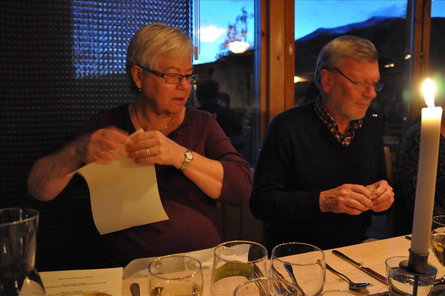 Denna g�ng var vi bara 8 st vid bordet, vi och fyra damer fr�n �-vik