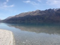 Lake Wakatipu 82 km long and almost 400 metres deep