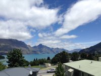 Utsikt från vårt rum på Chalet Queenstown.