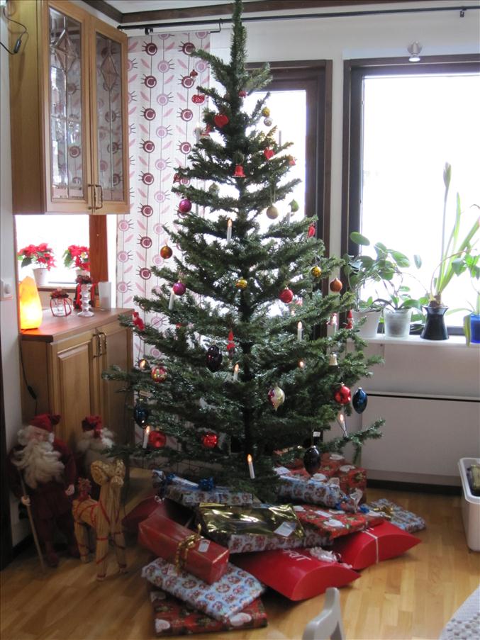 Granen st�r s� gr�n och grann i stugan...