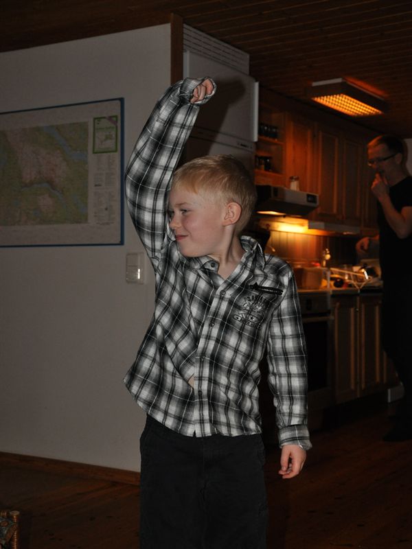 Han har just l�nat pappas deodorant