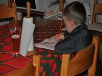 31/12: H�r sitter en som jobbar med ord (det �r inte hans �l...)