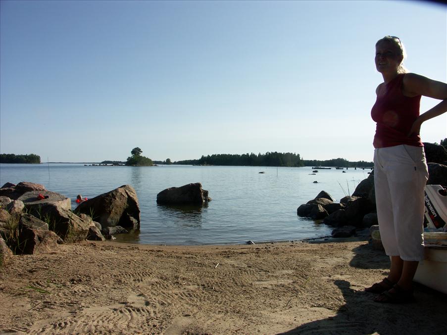 En alldeles egen badstrand