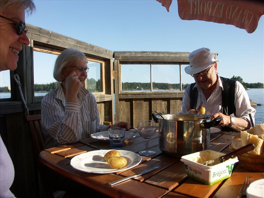 Middag p� bryggan