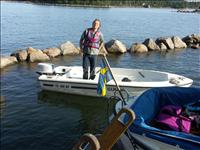 Lennart p� v�g till jobbet