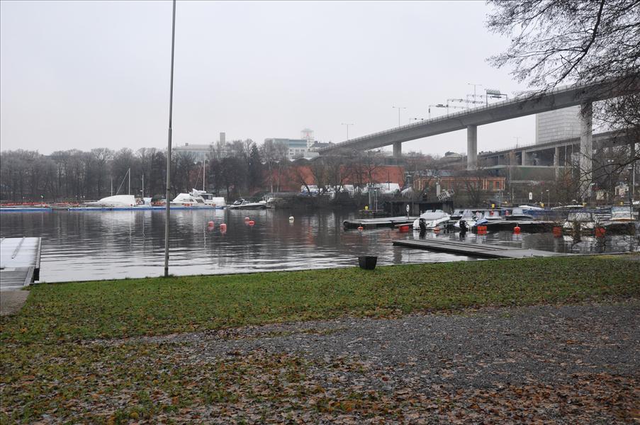 Nu �r vi framme vid Johanneshovsbron