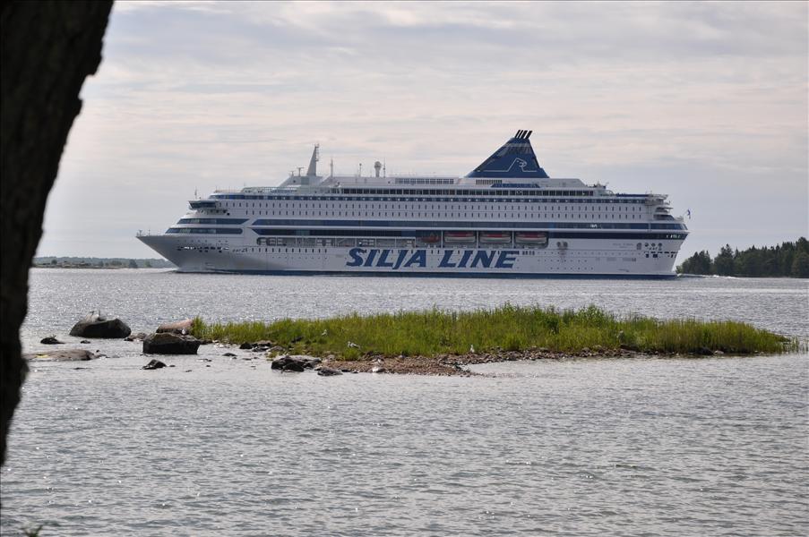 Silja Europa p� v�g ut