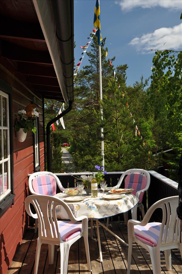 Lunchdags p� verandan