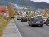 Det var mycket bilar i Åre på lördagen