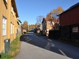 Gatan på väg upp mot hotellet. Det är ganska backigt i Røros.