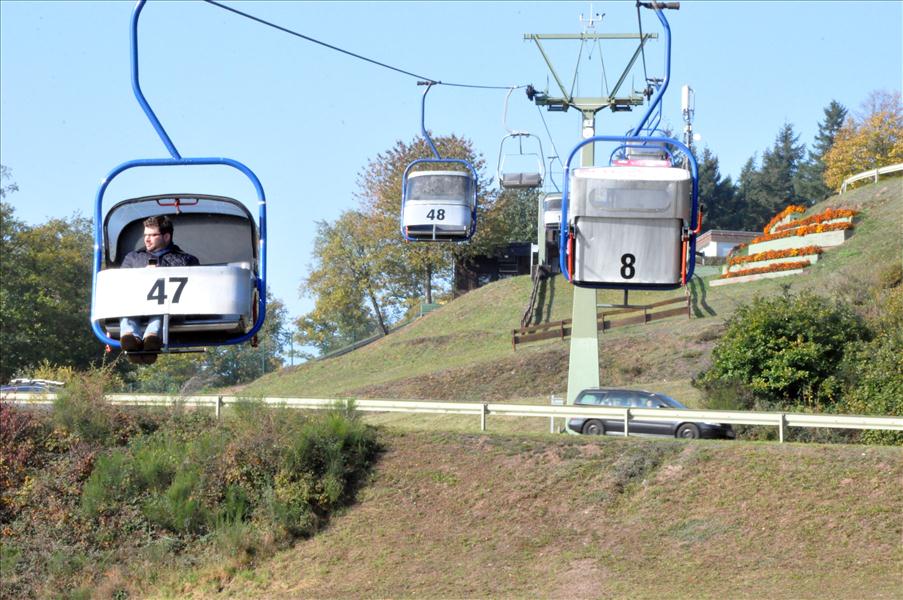 Upp p� berget �ker man med sittlift