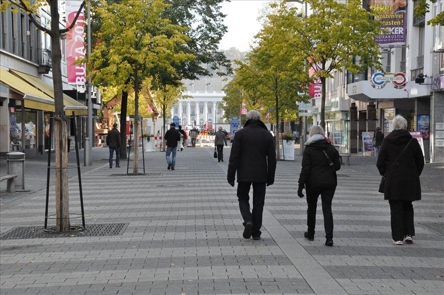 P� slottsgatan i Koblenz