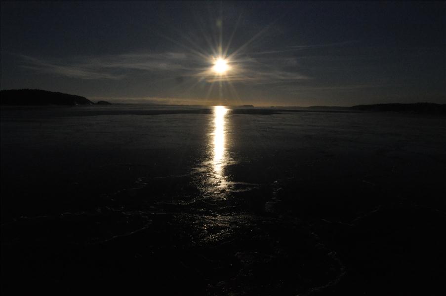 Solen b�rjade synas igen