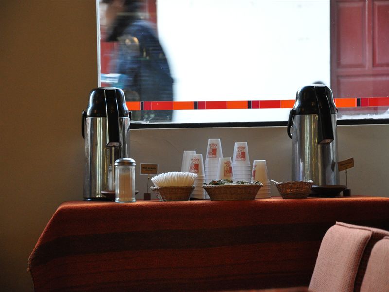 I hotellobbyn bj�ds p� cocathe