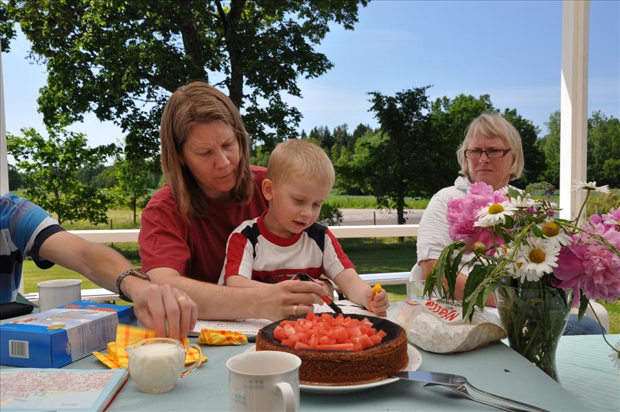 ...och dags f�r fika innan vi �ker vidare