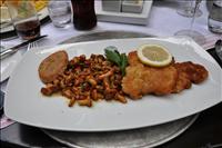 Schnitzel med kantareller - gott men dyrt