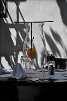 Bordsdekoration p� restaurang Svanen